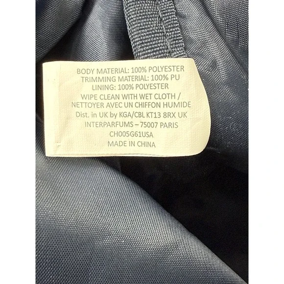 LARGE Jimmy Choo Parfums Luxury Bag Navy Nylon Leather Trim Shoulder Travel Tote - Picture 8 of 16